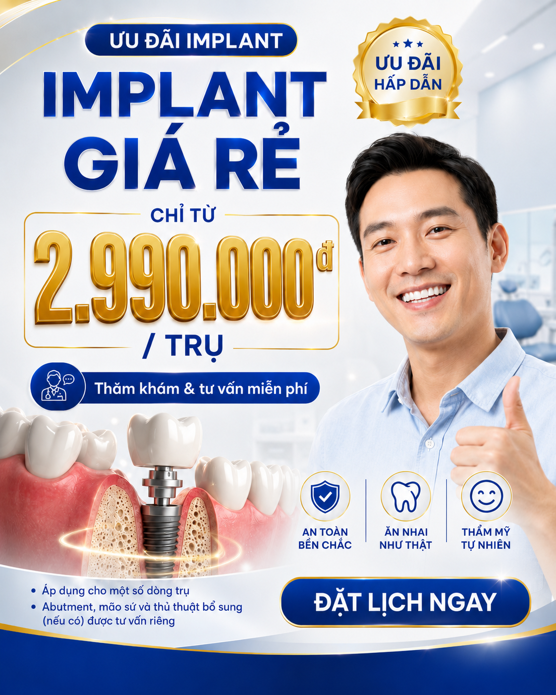 Vì Sao Có Nha Khoa Quảng Cáo Implant Chỉ 2–3 Triệu Một Trụ? Sự thật là như thế nào?